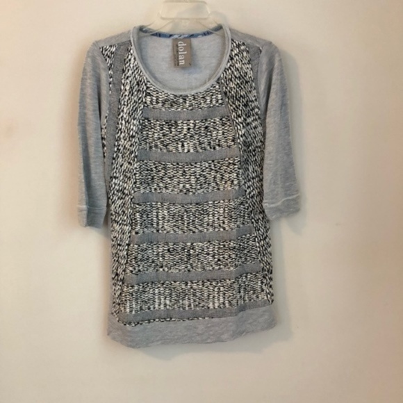Anthropologie • Dolan tweed front knit top - Picture 1 of 3